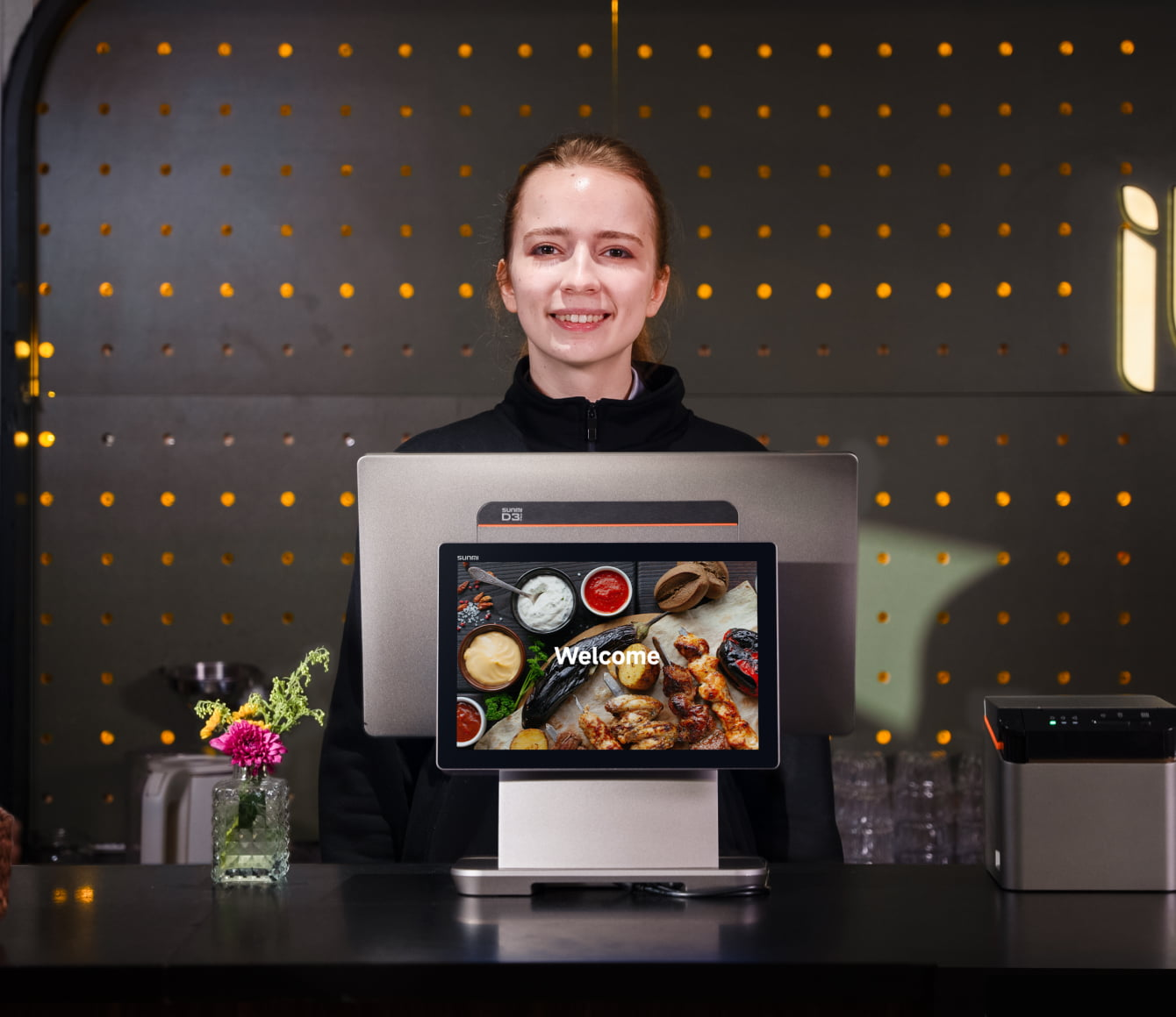 FasTab POS terminal in a restaurant